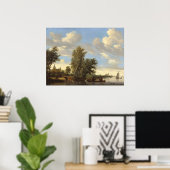 リバーフェリー – Salomon van Ruysdaelファインアートポスター ポスター (ホームオフィス)