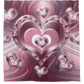 リバーフローハート シャワーカーテン (正面)