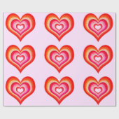 リバーブハートピンクラップ紙 ラッピングペーパー (フラット)