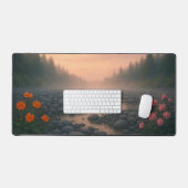 リバーベッドサンライズランドスケープ デスクマット (キーボード&マウス)