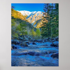 リバーベッド日の出//長い露出水 ポスター