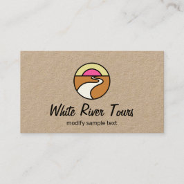 リバーホライズンアウトドア自然ロゴ 名刺