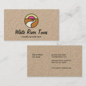 リバーホライズンアウトドア自然ロゴ 名刺 (正面/裏面)