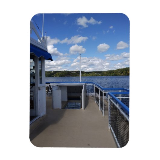 リバーボートからのコネチカット川 マグネット (縦)