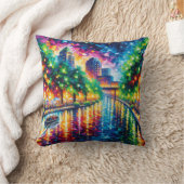 「リバーボートトワイライトツアー:サンアントニオ・リバーウォーク」 クッション (ブランケット)