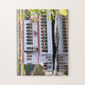 リバーボートミネソタ。クリスマスグリーティング ジグソーパズル (縦)