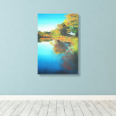 リバーミシガン秋絵画ズ キャンバスプリント (インサイチュ (ウッドフロア))