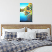 リバーミシガン秋絵画ズ キャンバスプリント (インサイチュ (寝室))