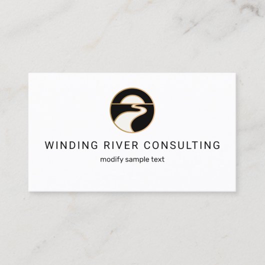 リバーモダンサンホライズンプロフェッショナルロゴ 名刺 (正面)