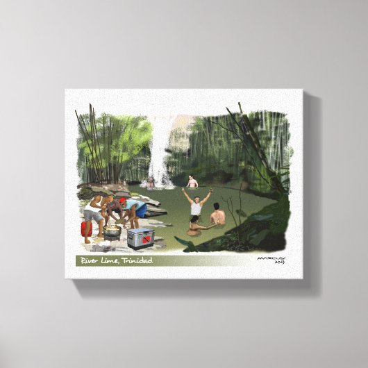 リバーライム，トリニダード キャンバスプリント (正面)