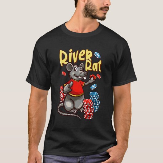 リバーラットトランプのポーカー Tシャツ (正面)