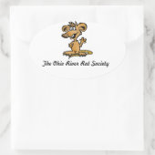 リバーラットバンパーステッカー 楕円形シール (バッグ)