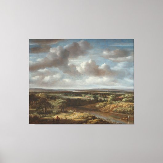 リバーランドスケープ， Philips Koninck, 1676 Canvas Prin キャンバスプリント (正面)