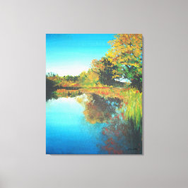 リバーランドスケー絵画ズアート キャンバスプリント