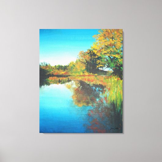 リバーランドスケー絵画ズアート キャンバスプリント (正面)