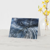 リバーリップルリングや輪樺の木ツリーブランチ反射 カード (黄色い花)