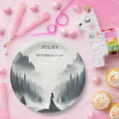 リバーレインクラウドスモークマウンテンブライダルシャワー ペーパープレート (パーティー)