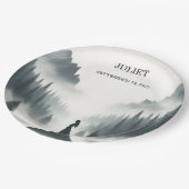 リバーレインクラウドスモークマウンテンブライダルシャワー ペーパープレート (アングル)