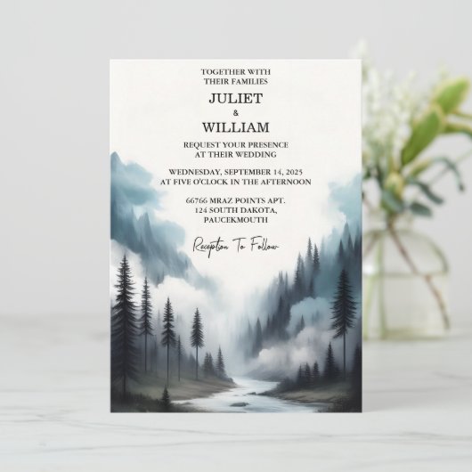 リバーレインクラウド自然スモークマウンテン結婚ズ 招待状 (スタンド正面)
