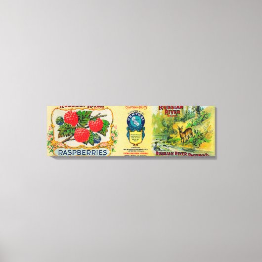 リバーロシアのラズベリーラベル キャンバスプリント (正面)