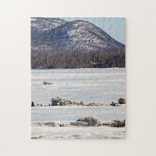 リバー凍ってい ジグソーパズル (縦)