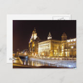 リバー建物&カナル，リバプールUK ポストカード (正面/裏面)