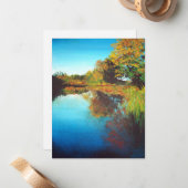 リバー絵画ズ・アート空白のサンキューカード ノートカード (正面/裏面インサイチュ)