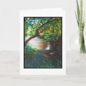 リバー色彩の鮮やかアンドツリーズアートハッピーバースデーカード カード (正面)