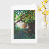 リバー色彩の鮮やかアンドツリーズアートハッピーバースデーカード カード (黄色い花)