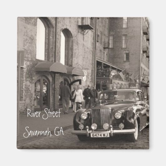 リバー通り、サバンナ州(GA) マグネット (正面)