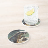 リバー・オッター動物の恋人の野生動物写真 コースター (側面)