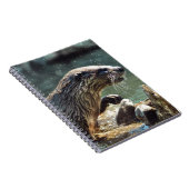 リバー・オッター動物の恋人の野生動物写真 ノートブック (右側)