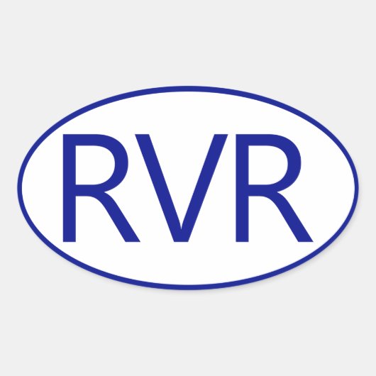 リバーRVRオーバルカーシール 楕円形シール (正面)