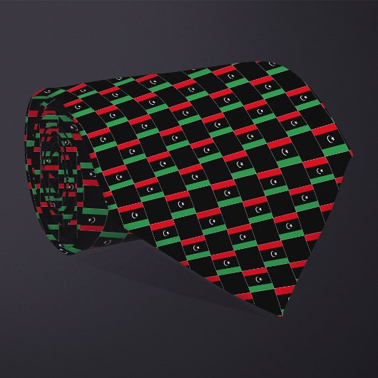 リバ市松模様にイア国旗のパターン ネクタイ
