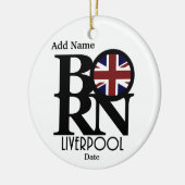 リバ生まれプールカスタムイギリス(誕生日付) セラミックオーナメント (左)