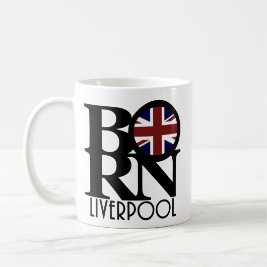 リバ生まれプール・イングランド（イギリス国旗） 11oz コーヒーマグカップ (左)