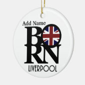 リバ生まれプール・イングランド（英国国旗）カスタマイズ可能 セラミックオーナメント (左)