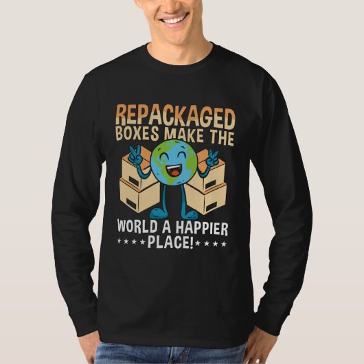 リパッケージ化された箱は地球の日を変える Tシャツ (正面)