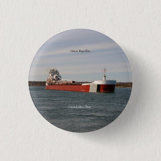 リパブリック素晴らしボタン 缶バッジ (正面)