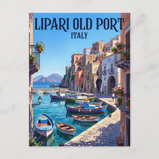 リパリ旧港 イタリア ポストカード (正面)