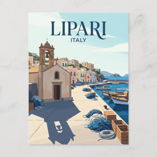 リパリ旧港 イタリア ポストカード (正面)