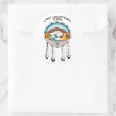 リパンアパッチ族テキサス州紙ステッカー ラウンドシール (バッグ)