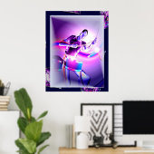 リパーカッション – パープルドラマー ポスター (ホームオフィス)