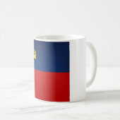リヒテンシカッコいいュタイン国旗 コーヒーマグカップ (正面右)