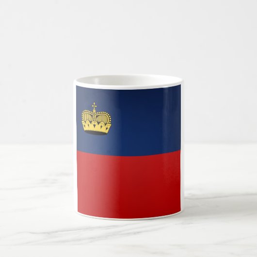 リヒテンシカッコいいュタイン国旗 コーヒーマグカップ (中央)