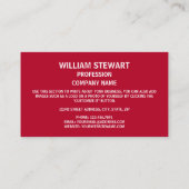 リヒテンシュタイナー国旗とコート・オブ・アームズ 名刺 (裏面)