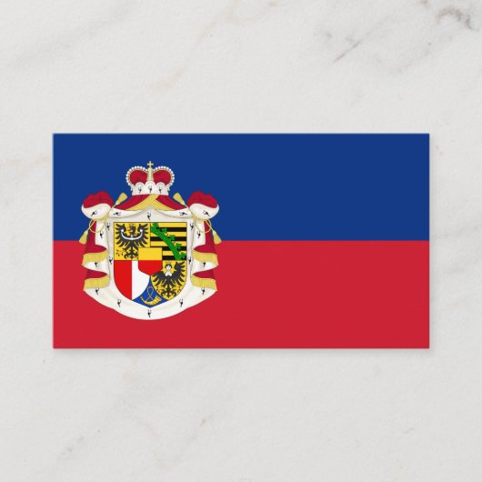 リヒテンシュタイナー国旗とコート・オブ・アームズ 名刺 (正面)