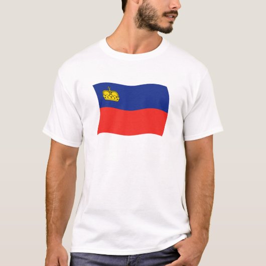 リヒテンシュタインの旗のTシャツ Tシャツ (正面)