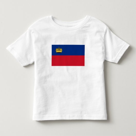リヒテンシュタインの旗 トドラーTシャツ (正面)