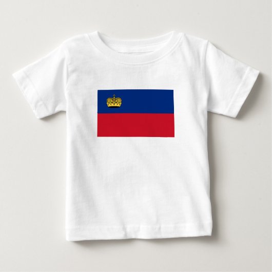 リヒテンシュタインの旗 ベビーTシャツ (正面)
